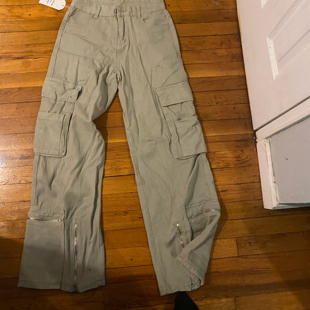 Vintage Cord zipper cargos jeans